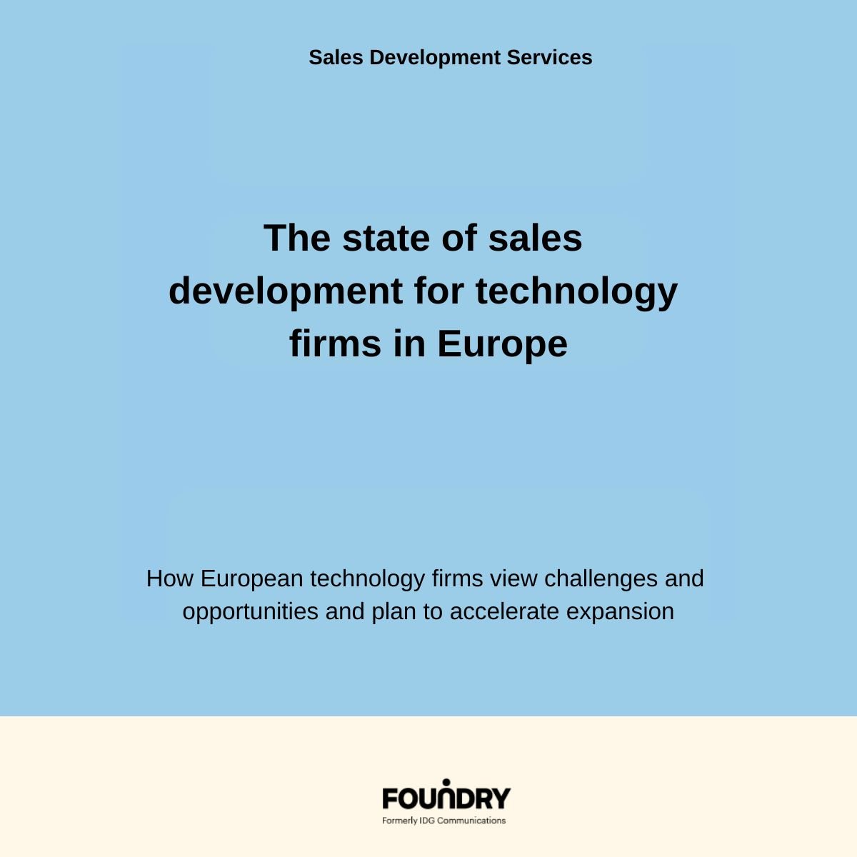 The state of sales  development for technology  firms in Europe